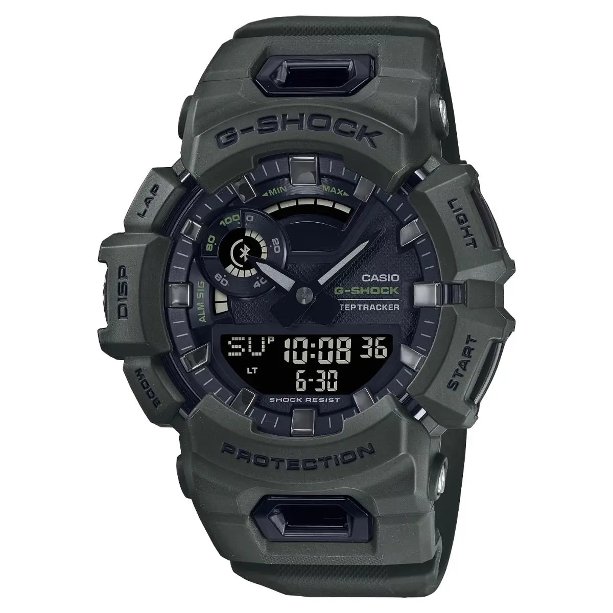 G-shock G-squad Dark Green Resin Watch GBA-900UU-3A GBD-900 Series - black, Band: Green