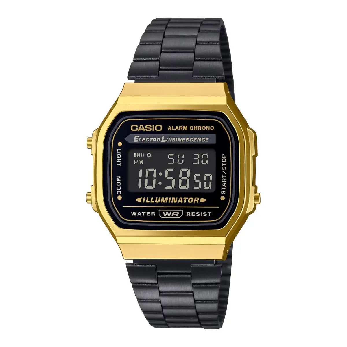 Casio Men`s Classic Digital Black Quartz Watch - A168WEGB-1BDF - Dial: Black, Band: Black, Bezel: Black