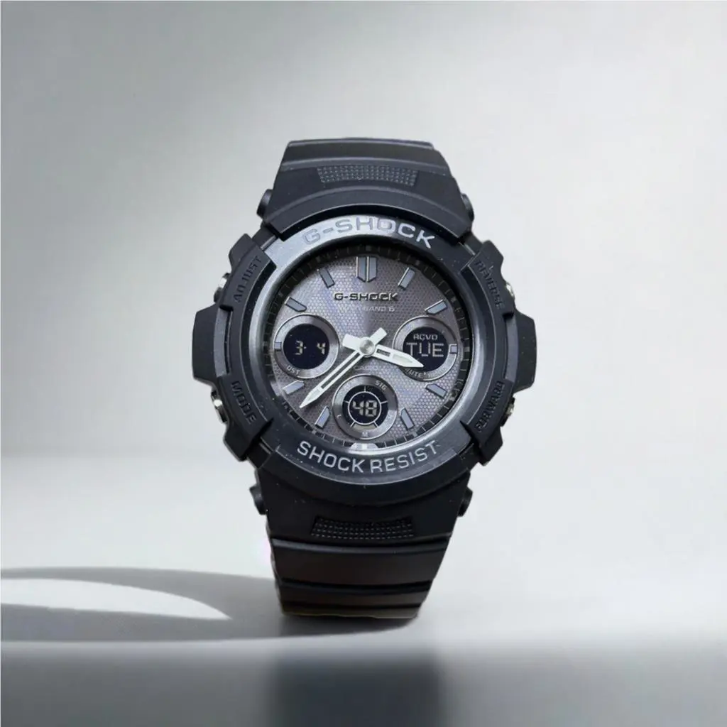 AWGM100B-1A G-shock Tough Solar Power Ana/digi Black Resin Men Watch by Casio