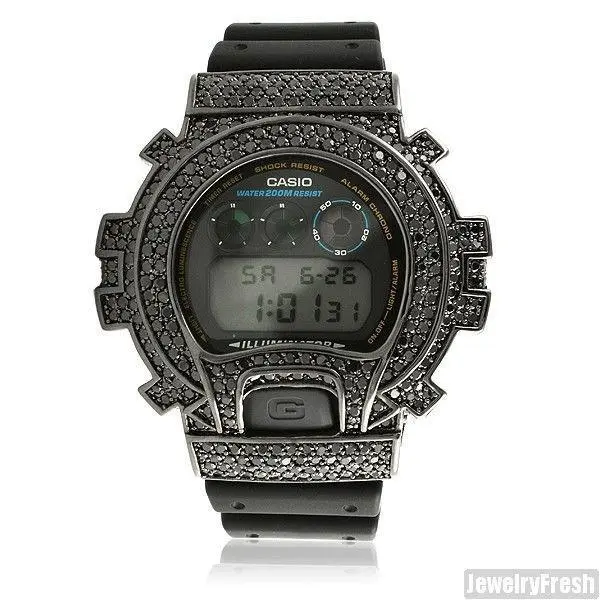 Black Iced Out DW6900 G Shock Mens Watch by Casio