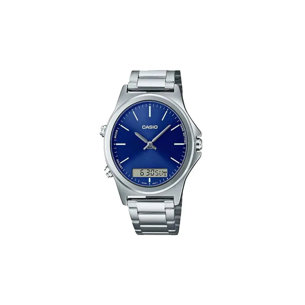 Casio General Blue Dial Stainless Steel Men`s Analog Watch-MTP-VC01D-2EUDF