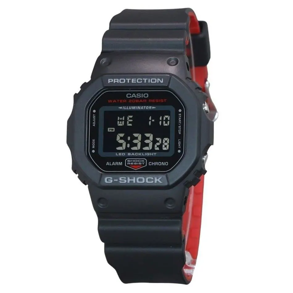 G-shock Digital Resin Strap Quartz DW-5600UHR-1 200M Men`s Watch by Casio