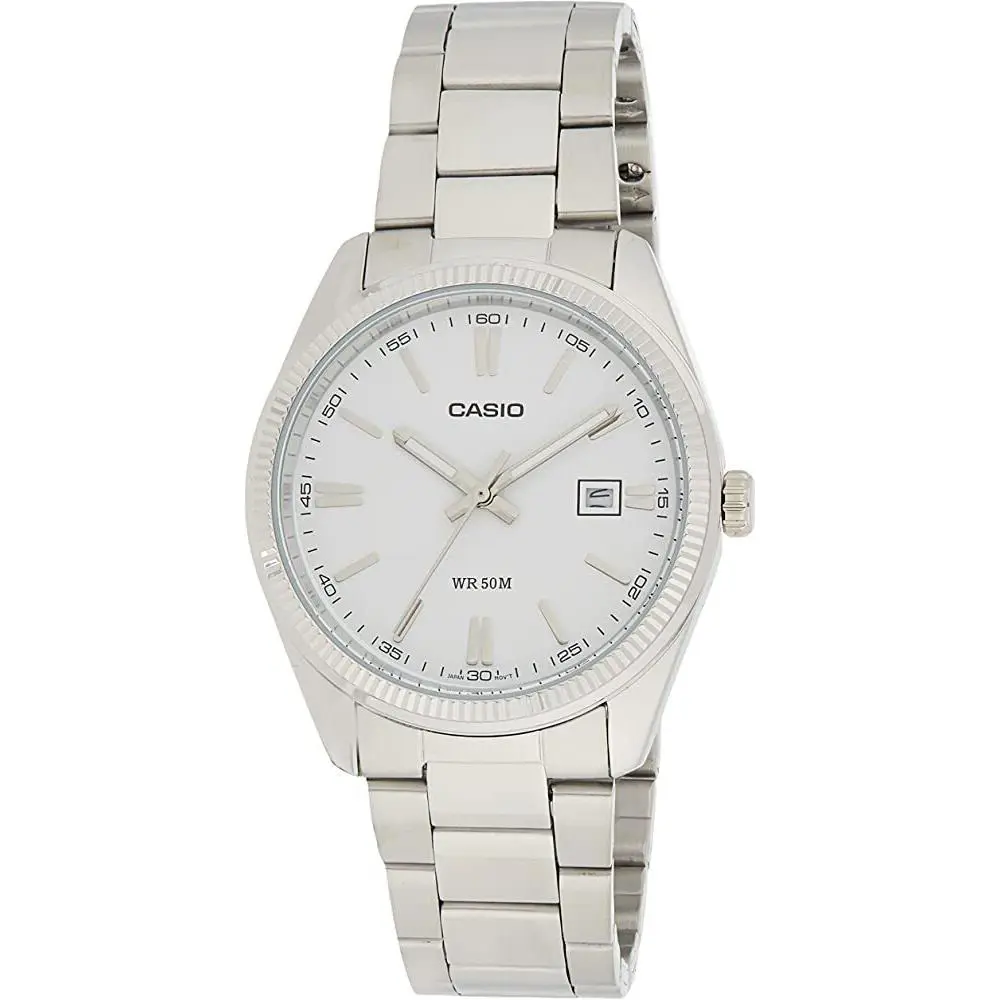 Casio Analog Stainless Steel Band Silver Dial Women`s Watch LTP-1302D-7A1DF