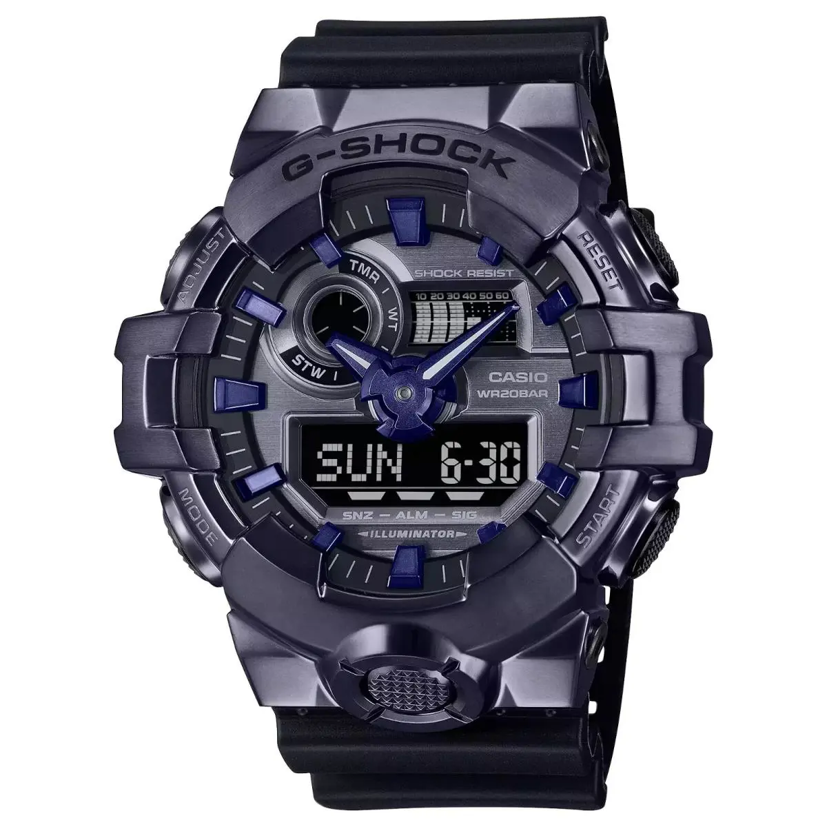 G-shock Steel Silver-tone Dial Stainless Men s Watch GM700P-6A by Casio