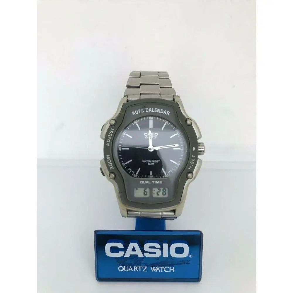 Casio Dual Time AW24D-1EV Auto Calender Men`s Watch