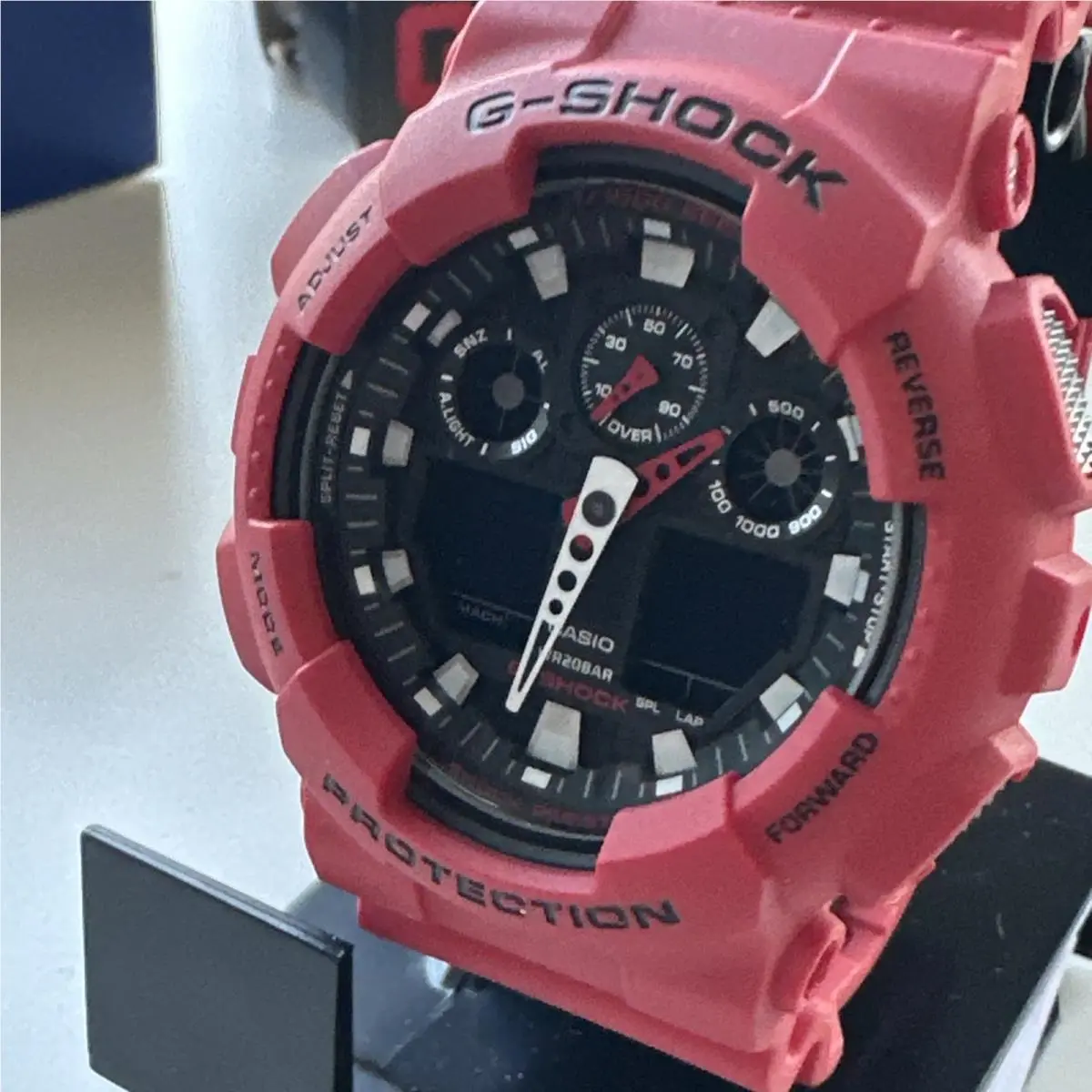 G-shock Red Men`s Wristwatch - GA-100-4AB by Casio