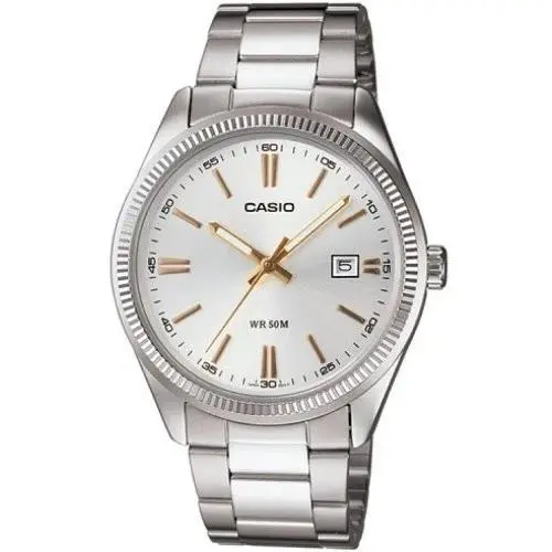 LTP1302D-7A2 Women`s White Dial Stainless Steel Watch 50M Date by Casio