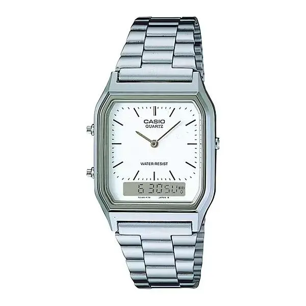 Casio AQ-230A-7D Retro Digital Analog Alarm Mens Watch AQ-230 AQ-230A