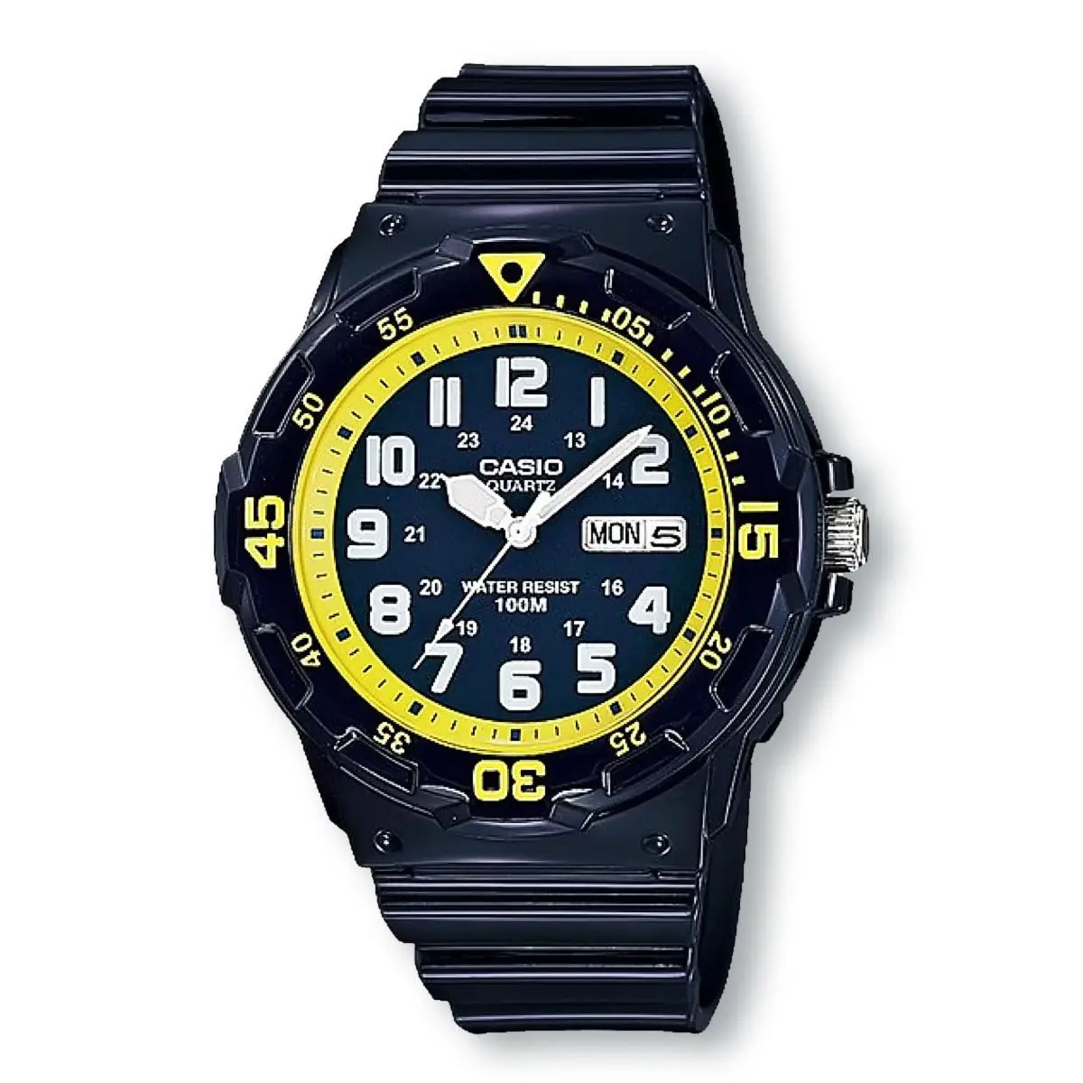 MRW200HC-2B Analog Diver-style Watch Blue/yellow by Casio