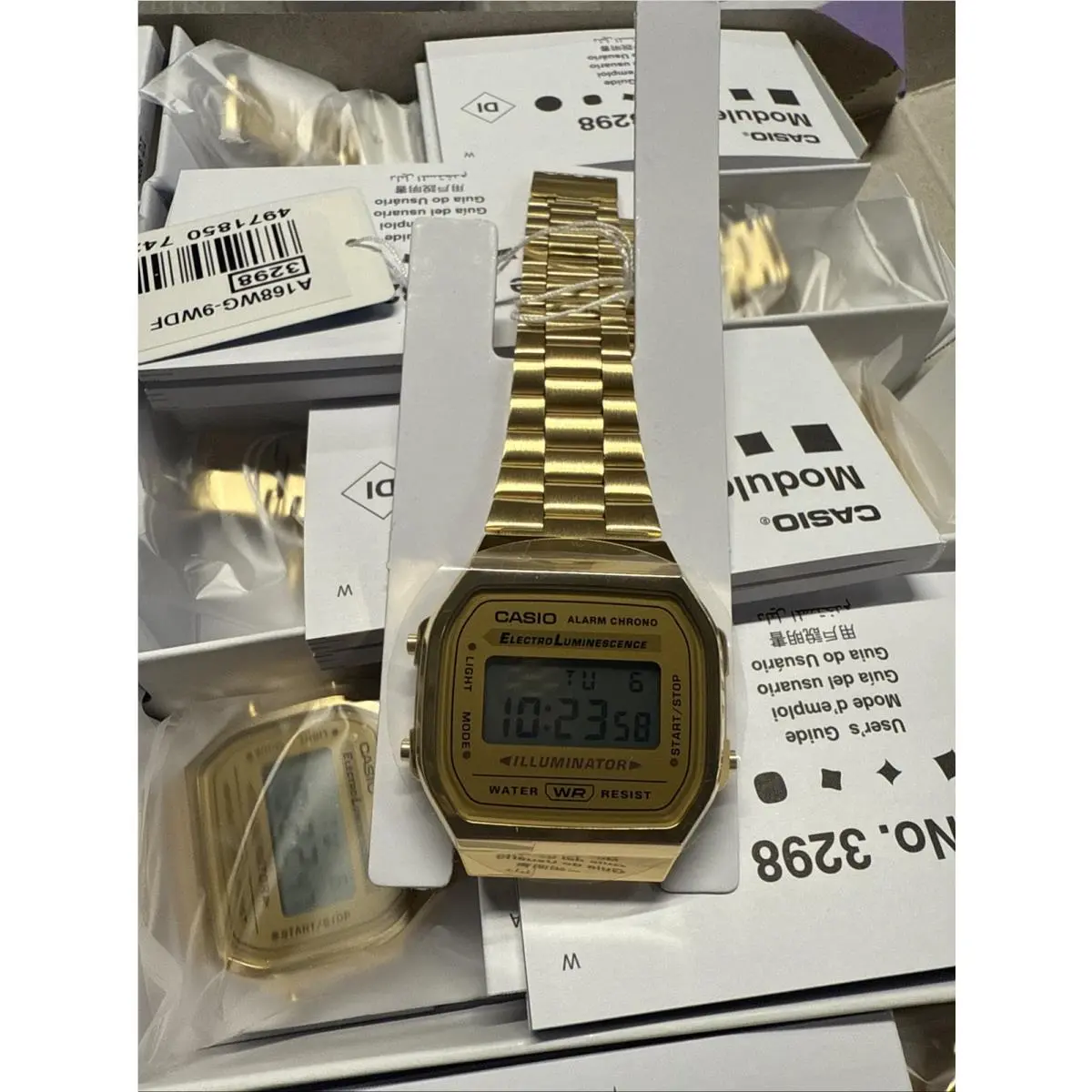 Casio A168WG-9W Gold Tone Vintage Digital Watch w/ Box