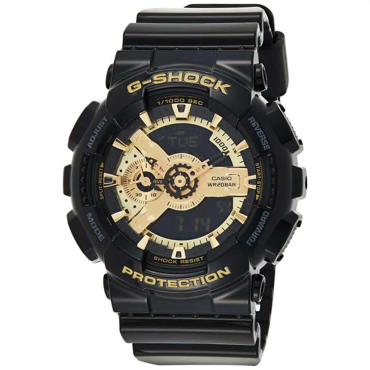 Men`s Analogue/digital Quartz Watch with Resin Strap GA-110GB-1AER by Casio