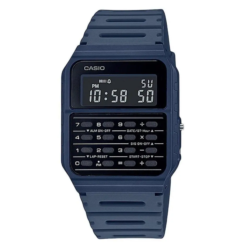 Databank Calculator Alarm Calendar Dual Time CA-53WF-2B WR Unisex Watch by Casio
