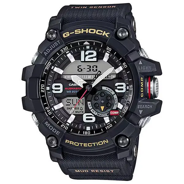 Casio G-shock GG-1000-1A GG-1000 Men Quartz Master OF G Land Mudmaster Black - Dial: Black, Band: Black, Bezel: Black