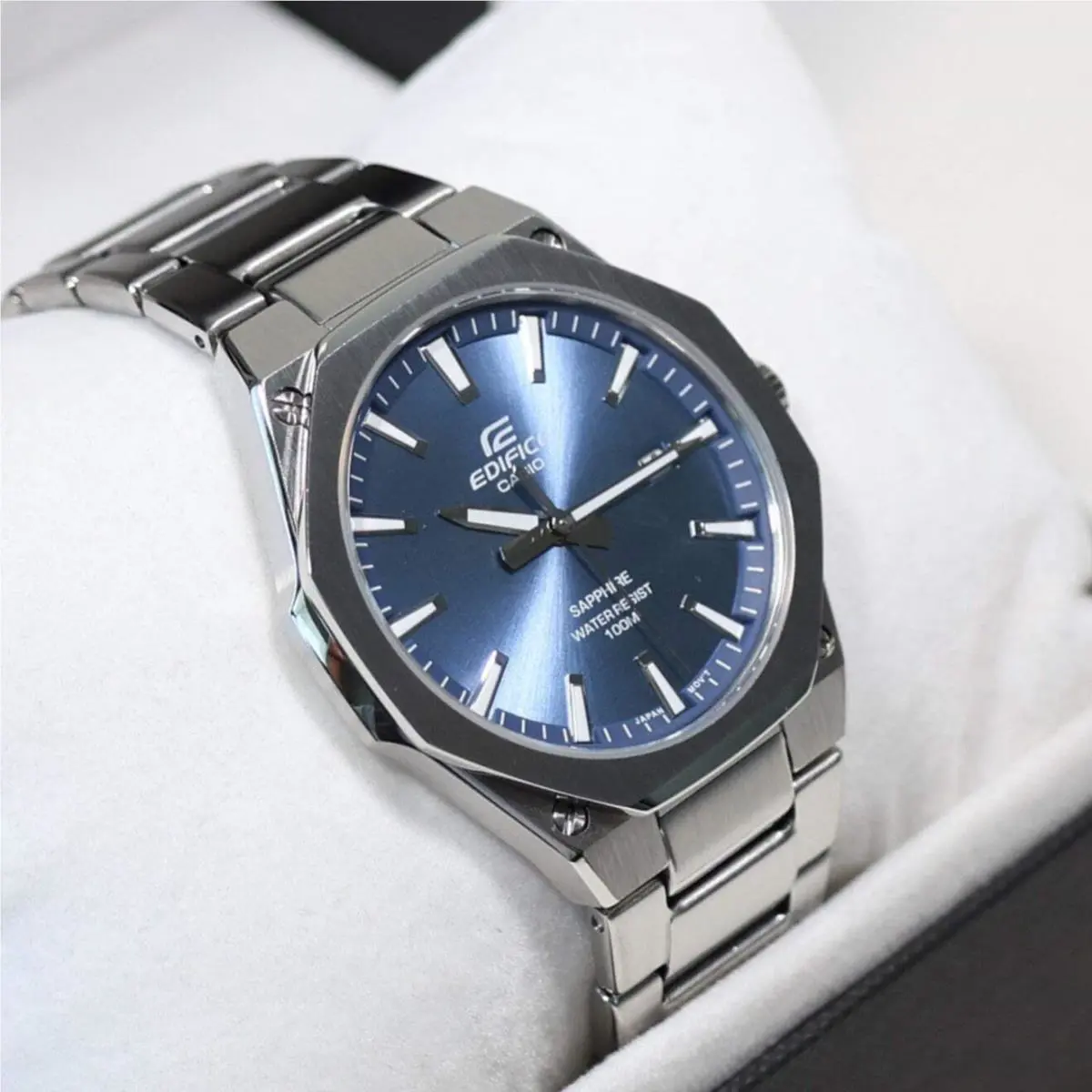 Casio Edifice Men`s Blue Dial Stainless Steel Sports Watch EFR-S108D-2AVUEF