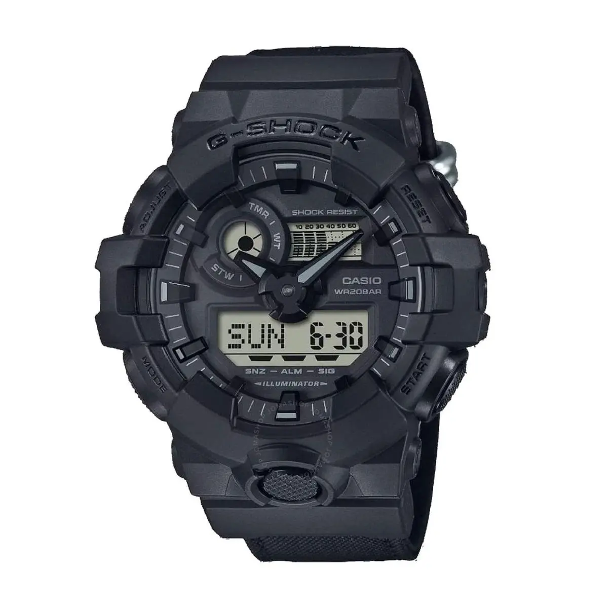 Casio G-shock GA-700BCE-1ACR Black Analog-digital Watch with Nylon Strap - Black