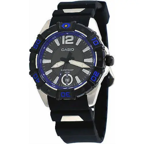 Casio MTD1070-1A1V Men`s Resin Band Black Dial 100M Sports Watch