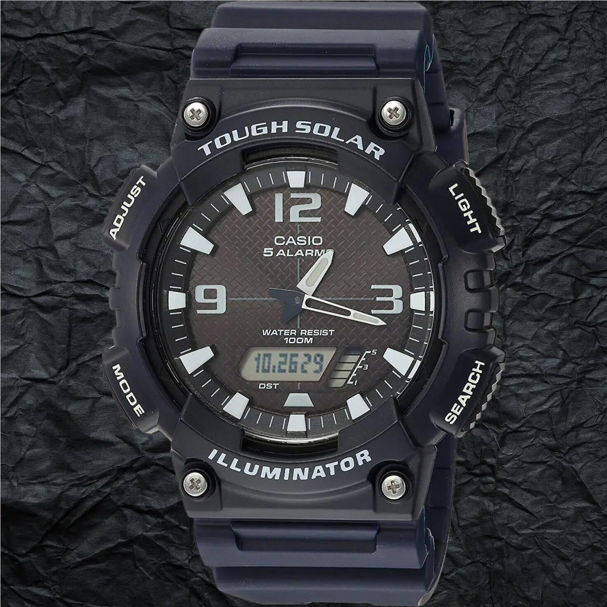 Casio Tough Solar World Time 5 Alarms 100m Watch AQ-S810W-2A2 2014 Model