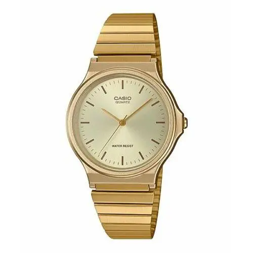 Casio MQ24G-9E Classic Analog Watch Goldtone Bracelet Band Water Resistant - Dial: Gold, Band: Gold