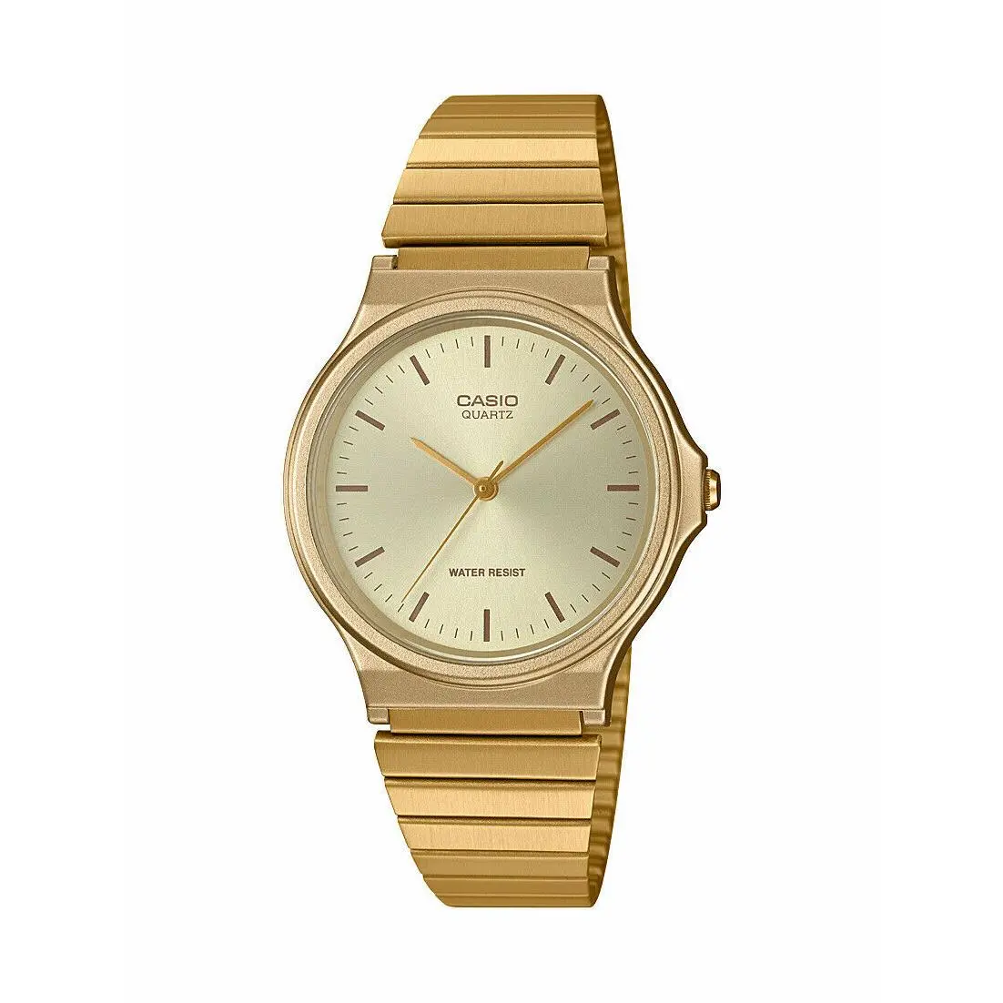 Casio Classic MQ24G-9E Men`s Quartz Gold-tone Bracelet 35mm Watch - Dial: Gold, Band: Gold
