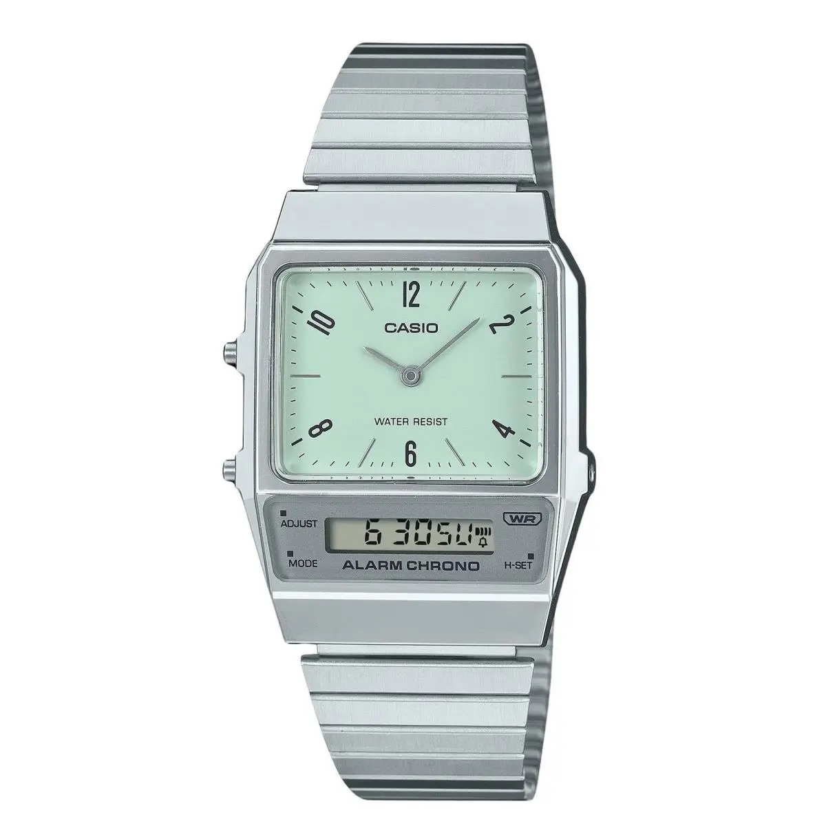 Casio Vintage Analog Digital Green Dial Casual Quartz Unisex Watch AQ-800E-3A