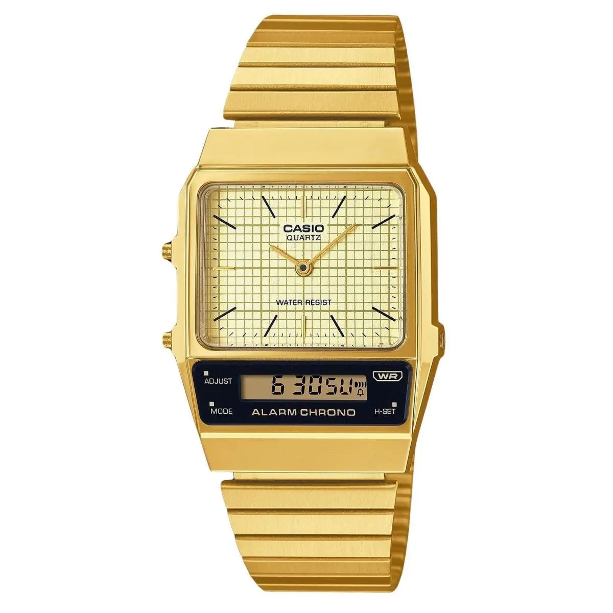 Vintage Analog Digital Beige Dial Casual Quartz Unisex Watch AQ-800EG-9A by Casio
