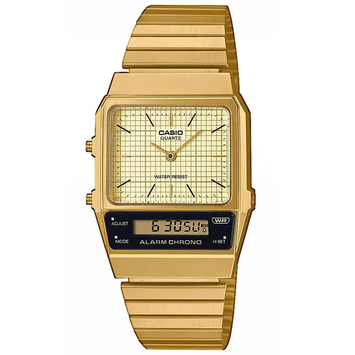 Casio Standard Limited Model AQ-800EG-9A Gold Ana-digi Men`s Watch - Band: Gold, Bezel: Gold