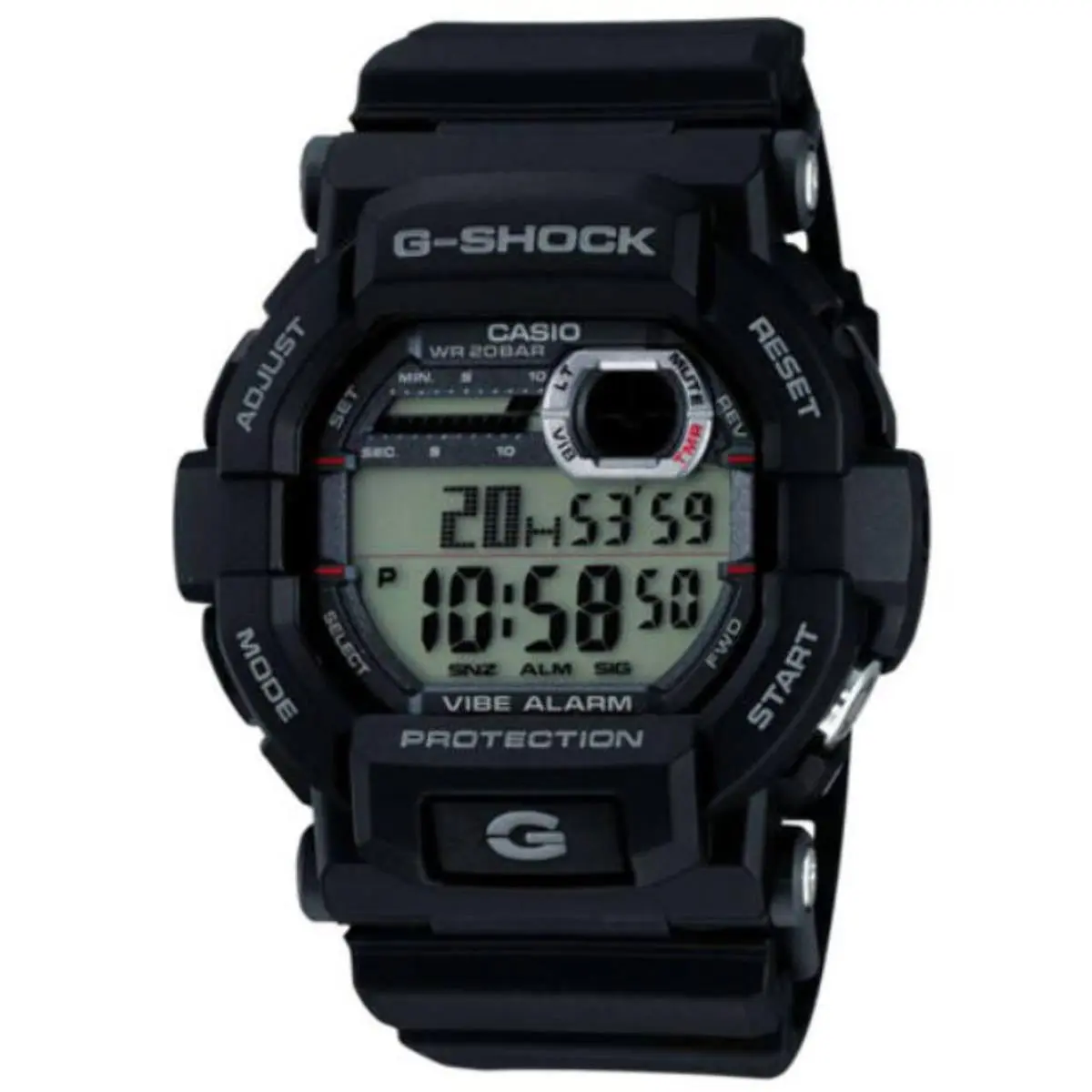 GD350-8  Vibration G-shock Watch Chronograph Resin Strap 5 Alarms by Casio
