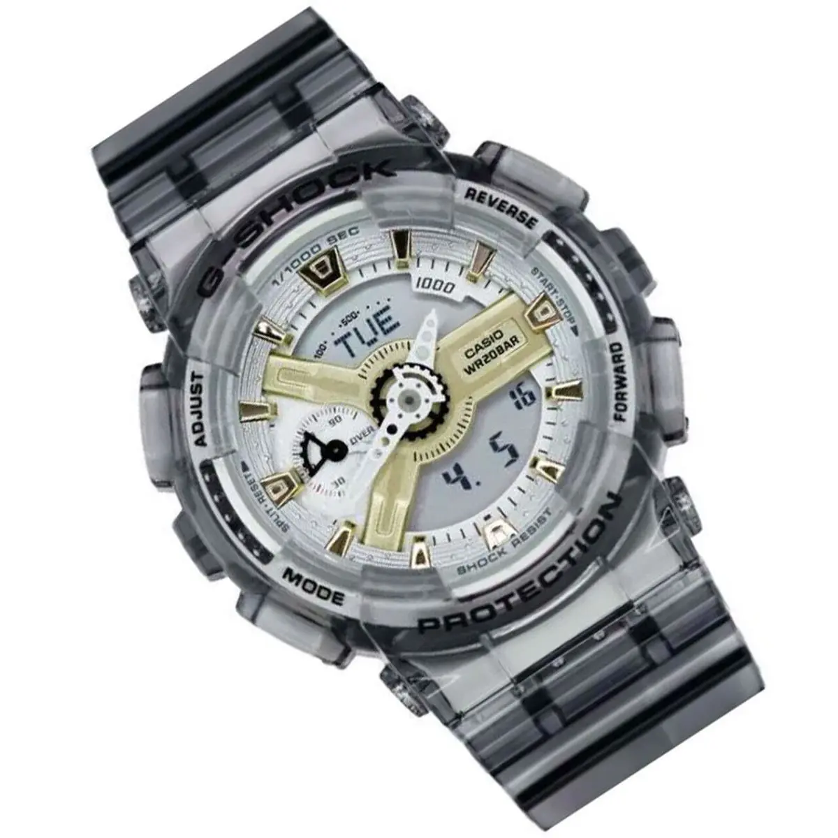Unisex G-shock Skeleton Series Transparent Grey Watch GMA-S110GS-8A by Casio