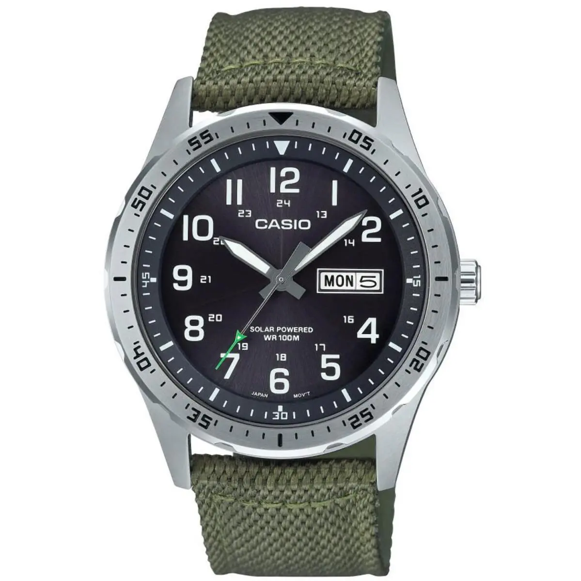 MTPS120L-3AV Men`s Solar Powered Green Military Style Watch by Casio