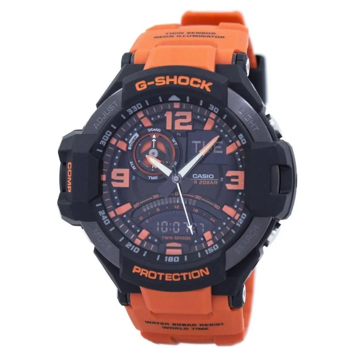 G-shock Gravitymaster Neon Illuminator Black Dial GA-1000-4A Mens Watch by Casio