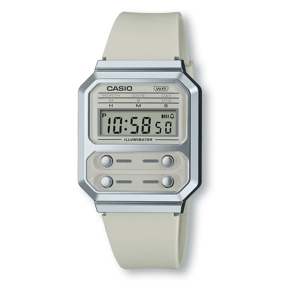 A100WEF-8A Unisex Wrist Watch - Retro-inspired Grey Dial by Casio