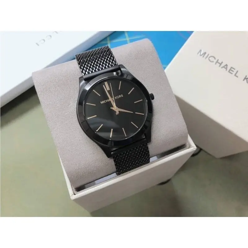 Michael Kors Slim Runway Watch MK8607 Mens 43mm Case Quartz Three Hands Analog