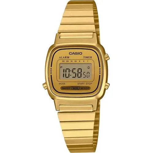 LA670WGA-9D Vintage Gold Digital Watch Retro Timer Classic by Casio
