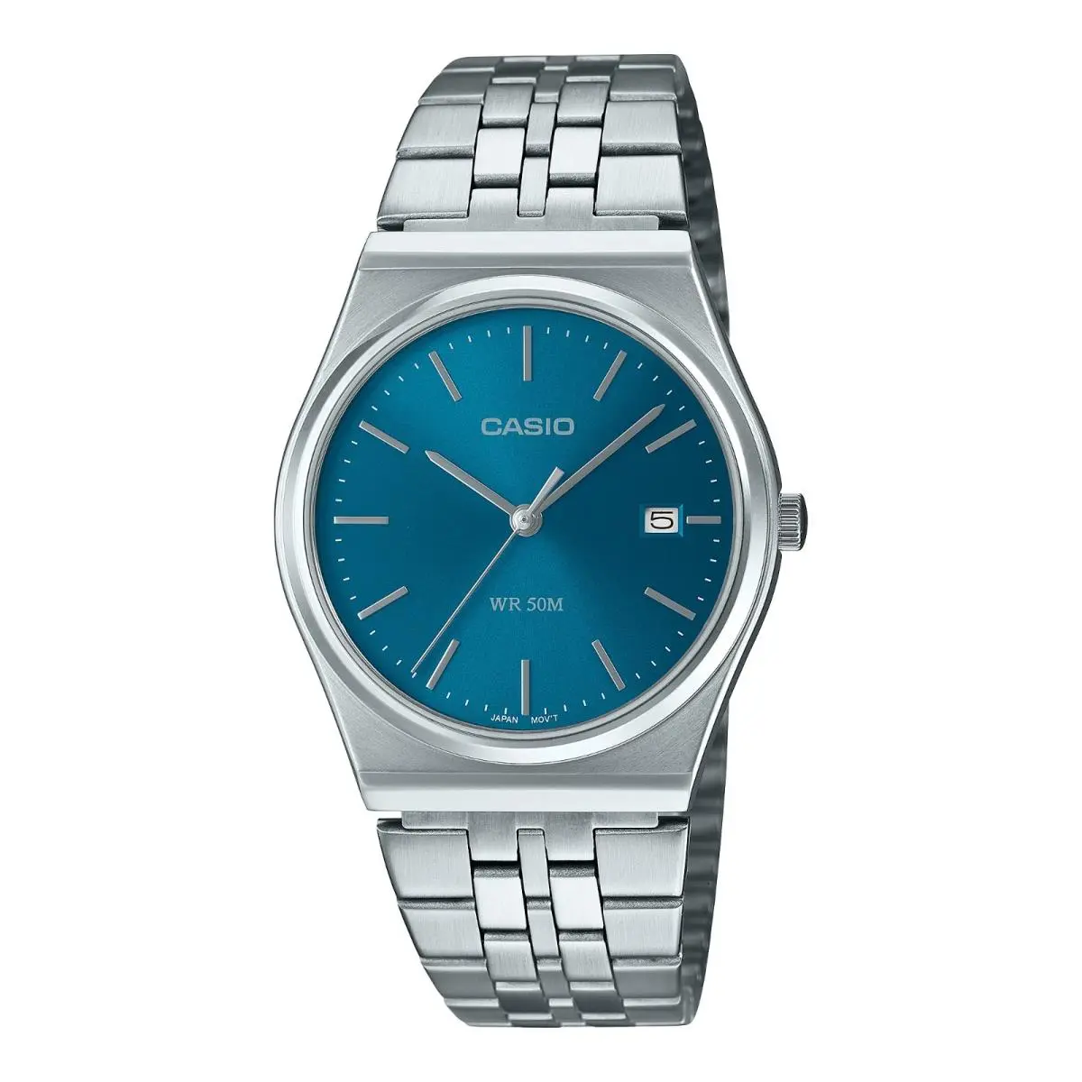 MTP-B145D-2A2V Mens 50M Retro Stainless Steel Analog w Date Sport Watch by Casio