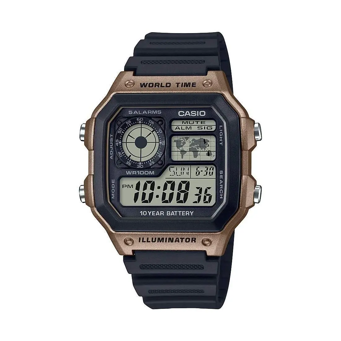 10-Year Battery Watch AE-1200WH-5AVCF by Casio