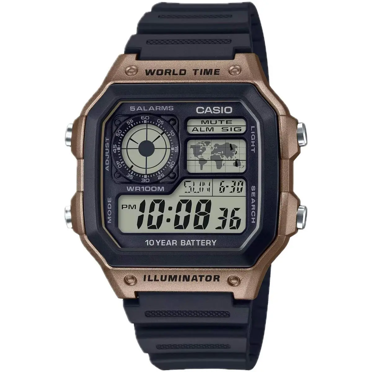 10-Year Battery Watch AE-1200WH-5AVCF by Casio