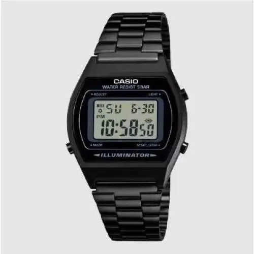 Casio: B640WB-1A - Vintage - Stainless Steel - Black - Digital - Unisex Watch