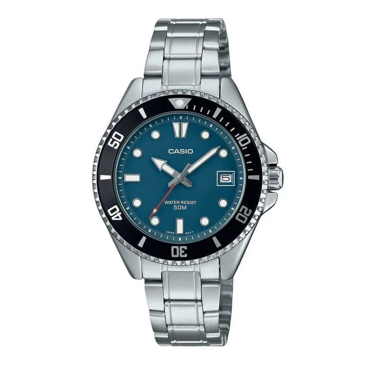 Casio Standard Analog Stainless Steel Blue Dial Quartz MDV-10D-2A1V Men`s Watch