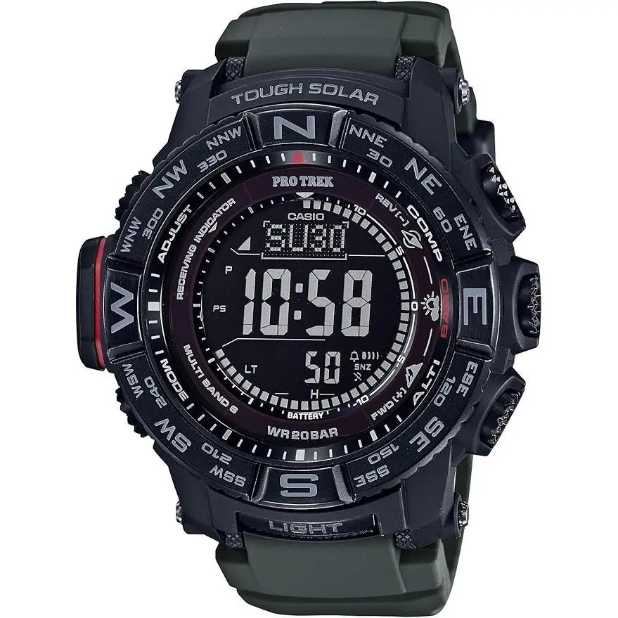 Casio Pro Trek Solar Atomic Triple Sensor Compass Altimeter Watch PRW-3510Y-8CR