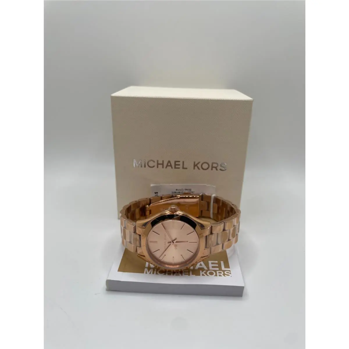 Michael Kors Slim Runway MK3513 Womens Rose Gold Quartz Classic Wristwatch