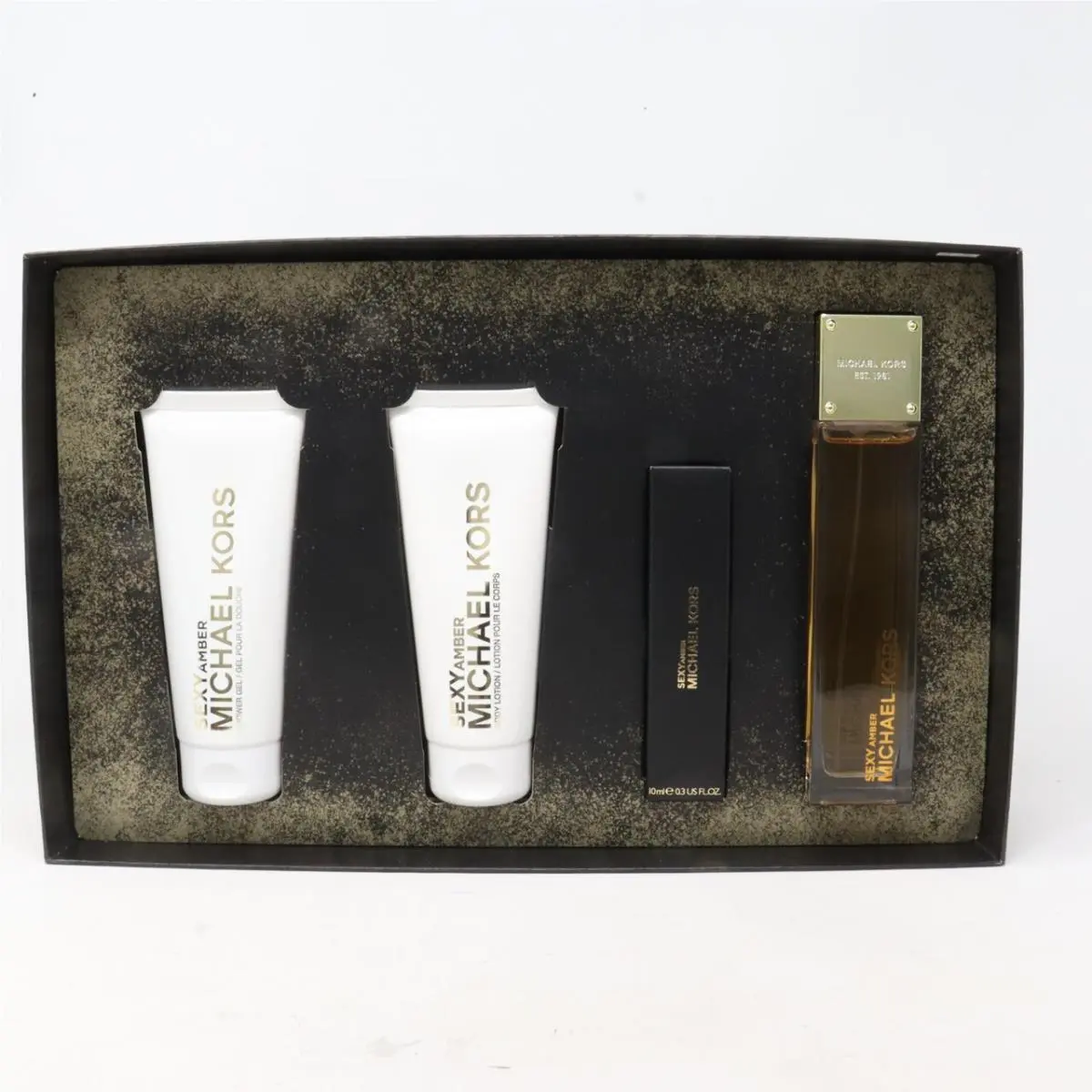 Sexy Amber Michael Kors 4Pc Set For Women Edp+shower Gel