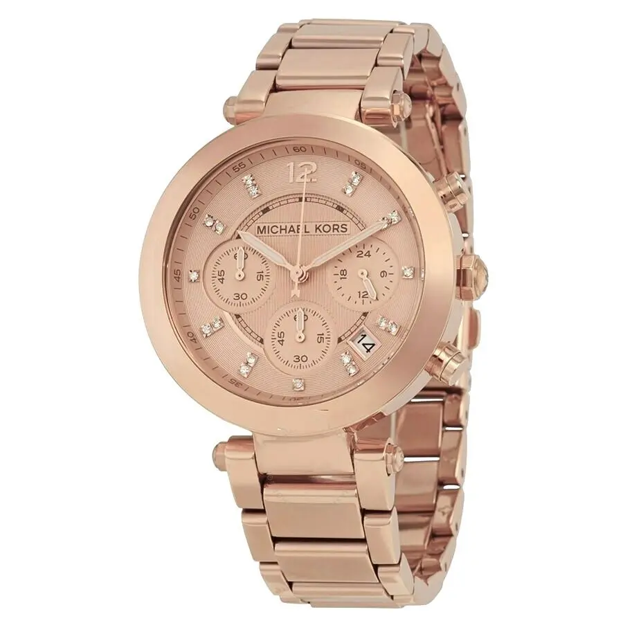 Michael Kors Rose Gold Stainless Steel Chronograph Midsize Watch MK5277