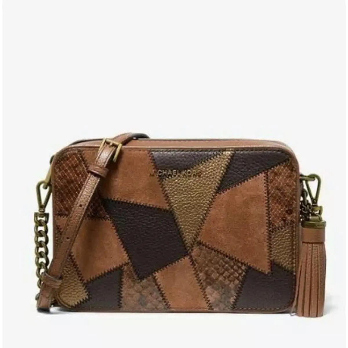 Michael Kors Jet Set Medium Patchwork Leather Crossbody Bag