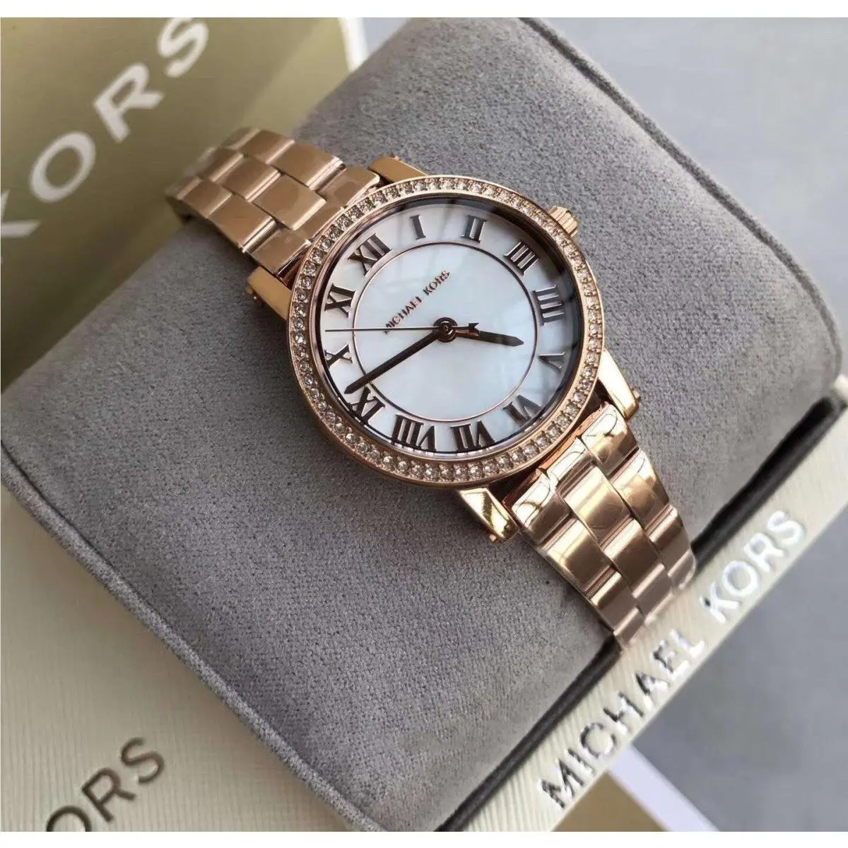 Norie Rose Gold-tone Dial Crystal Bezel Ladies Watch MK3558 by Michael Kors