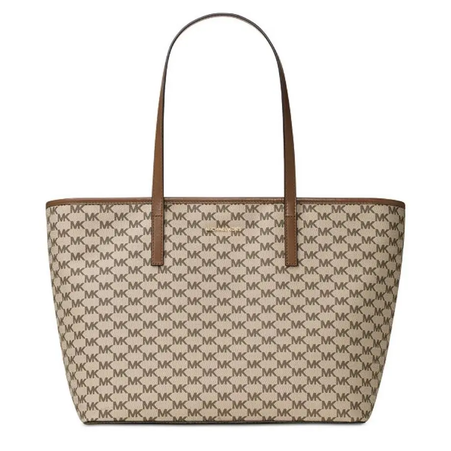 Michael Kors Signature Emry Large Top Zip Tote Nat/luggage