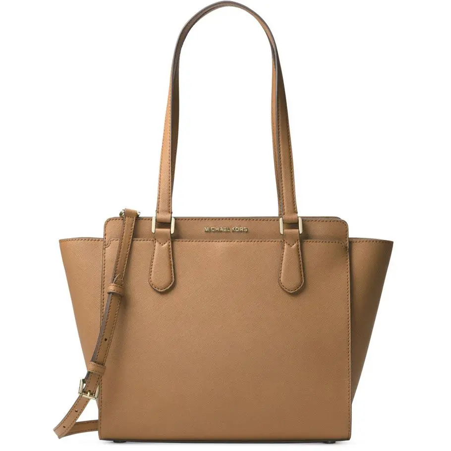 Michael Kors Dee Dee Large Convertible Bag Acorn MK Saffiano Leather