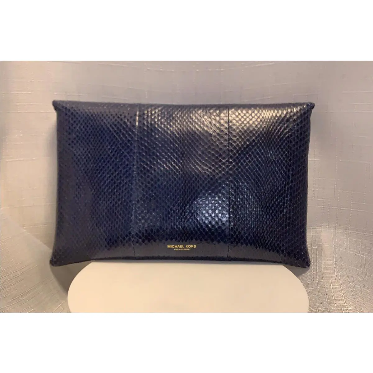 Michael Kors Collection Purse Runway Envelope Clutch Ayers Snake Leather