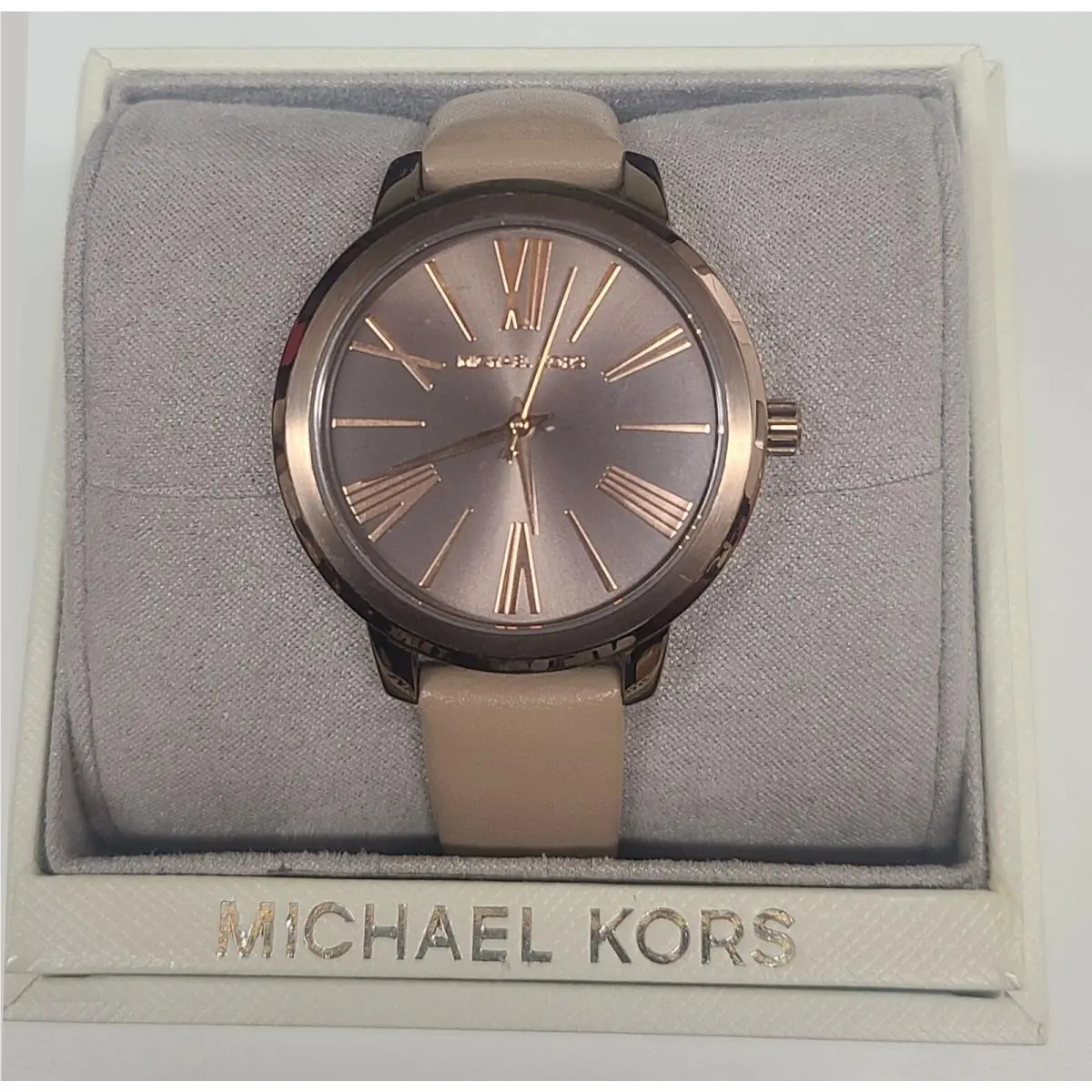 Michael Kors MK2640 Hartman Brown Dial Brown Leather Strap Women`s Watch