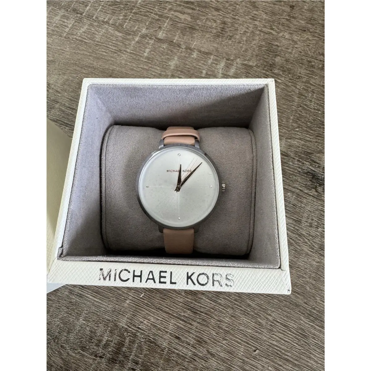Michael Kors Charley Analog Silver Dial Blush / Pink Leather Watch MK2778