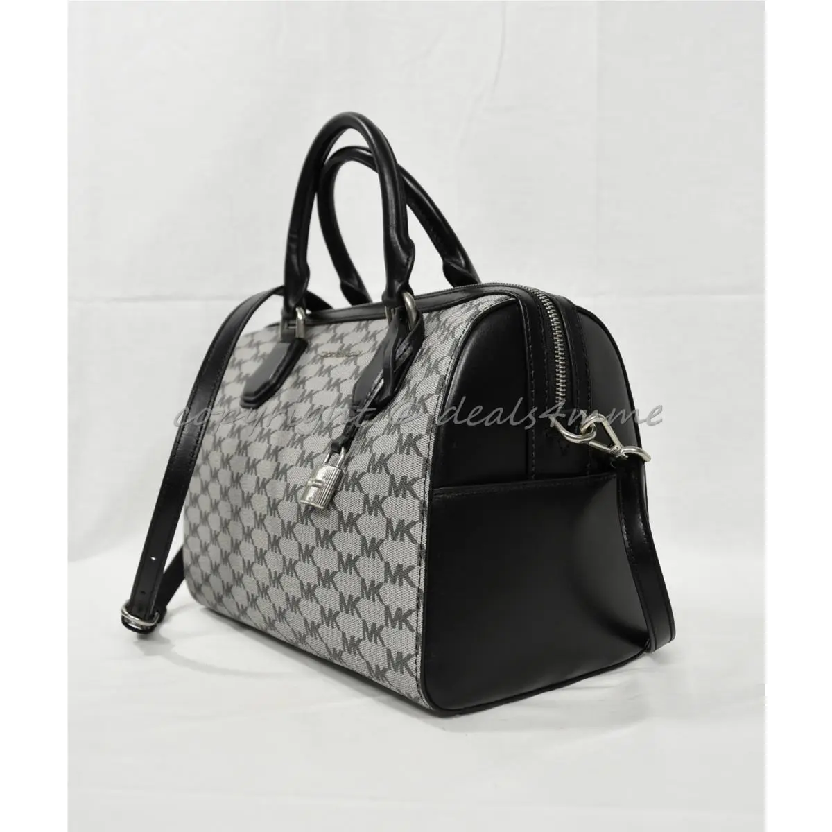 Mercer Signature Medium Duffle/satchel/shoulder Bag in Black/grey by Michael Kors